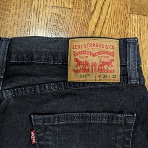 Black Levi's 511 Slim Fit Flex Jeans
